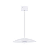 Lampa wisząca LUND 34 cm minimalistyczna – biały klosz talerz - skandynawska lampa nad stół LED