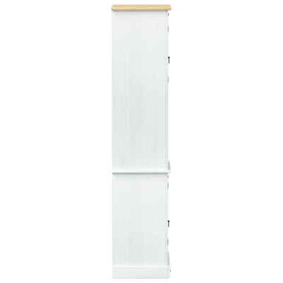 Szafka Łazienkowa Biały 50 x 40 x 185 cm Lite drewno sosnowe