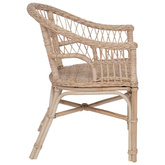 Krzesło składane rattan naturalny 60 x 60 x 81 cm