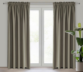 Zasłona Parisa ciemnobeżowa 140x270