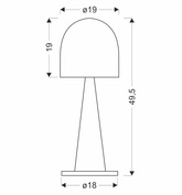 Lampka nocna Visby Ledea metalowa nowoczesna E27 lampka stołowa