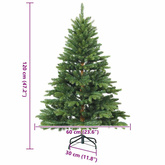 Sztuczna choinka z 150 diodami LED Zielony 120 cm PE i PVC