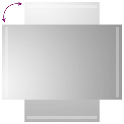 vidaXL Lustro łazienkowe z LED, 50x80 cm model standard