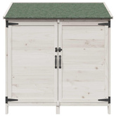 Shed ogrodowy Biały 106,5 x 56 x 113,5 cm Drewno Świerkowe