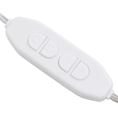 vidaXL Lustro z lampami LED, 70x40 cm, szklane, z łukiem