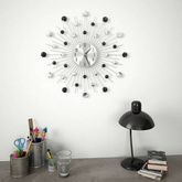 vidaXL Zegar ścienny z mechanizmem kwarcowym, nowoczesny design, 50 cm