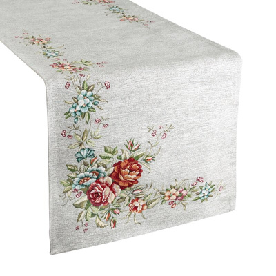 Obrus szarobeżowy 45x140