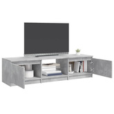 Szafka pod TV z LED, szarość betonu, 140x40x36 cm