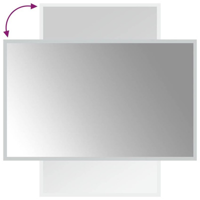 vidaXL Lustro łazienkowe z LED, 50x80 cm