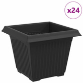 Kwadratowa doniczka na kwiaty 24 pcs Czarny 20 x 20 x 16 cm