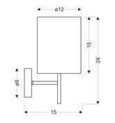Lampa ścienna kinkiet 1X40W E14 chrom YAN 21-45249