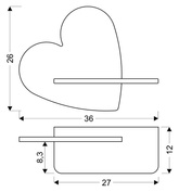 Kinkiet LED 5W lampka dziecka półka serce różowe Heart Candellux 21-84569