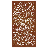 Ogrodowa dekoracja ścienna, 105x55 cm, stal kortenowska, liście
