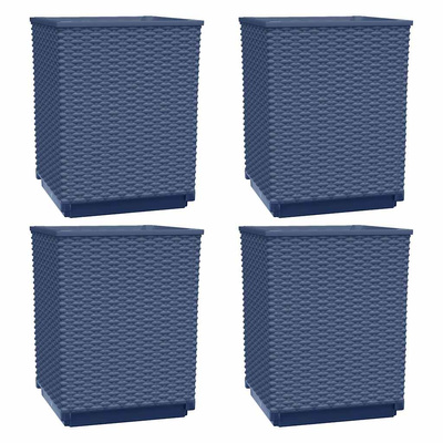 vidaXL Donice, 4 szt., ciemnoszare, 30x30x37 cm, polipropylen