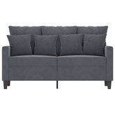 Sofa 2-osobowa, ciemnoszary, 120 cm, tapicerowana aksamitem