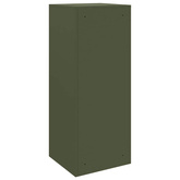 Skrzynka na przesyłki z drzwiami oliwkowy 41 x 38 x 103 cm Stal