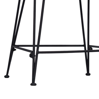 Stołek barowy 2 szt. Czarny 44 x 54 x 96 cm Rattan i Stal