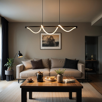 Lampa wisząca Serpente DDXZ004 55W czarna - wężyk gładki