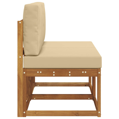 2 Sztuka Środkowa sofa ogrodowa Lite Drewno Akacji Naturalny