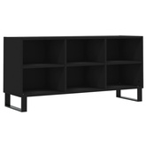 vidaXL Szafka pod TV, czarna, 103,5x30x50 cm, materiał drewnopochodny