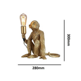 Lampa Stołowa Złota Małpa Abruzzo Cappuccino E27