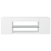 vidaXL Szafka pod TV z oświetleniem LED, biała, 90x39x30 cm