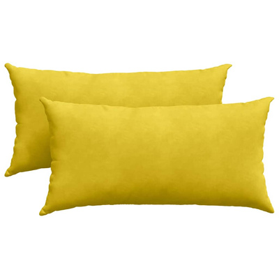 Poduszki na sofę 2 pcs Żółty 80 x 40 cm Tkanina sztruksowa