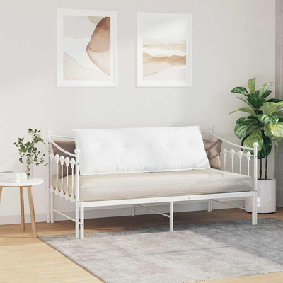 Poduszka na plecy Biały 140 x 19 x 50 cm tkanina