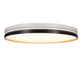 Montana Lampa sufitowa plafon czarny+biały+złoty 24w led 40 cm klosz biały