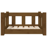 vidaXL Legowisko dla psa, miodowy brąz, 55,5x45,5x28 cm, lita sosna