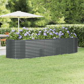 vidaXL Podwyższona donica, stal malowana proszkowo 322x100x68 cm