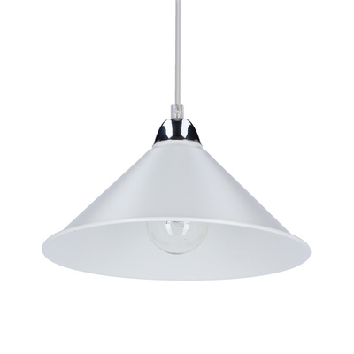 Avola Lampa Wisząca Chromowy 26 1X60W E27 Klosz Biały