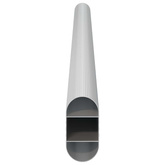 Drążek do szafy 2 pcs Srebrny 316 x 15 x 29 mm Stop Aluminium