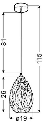 Lampa sufitowa wisząca candellux gran 31-51455 e27 złoty
