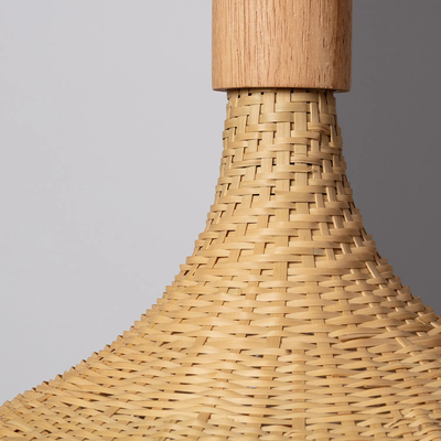 Lampa Wisząca Boho Kapelusz z Bambusa Abruzzo Isabella 40cm E27