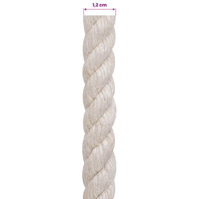 Lina Jutowa 12 mm Biały 100% juta Tossa