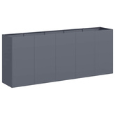 Doniczka Antracyt 200x40x80 cm Stal walcowana na zimno
