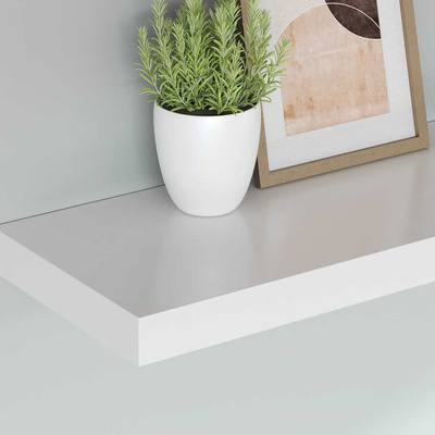 vidaXL Półki ścienne, 4 szt., białe, 90x23,5x3,8 cm, MDF
