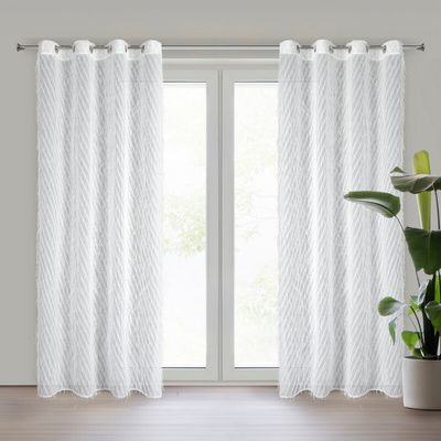 Zasłona Laurel biała 140x250