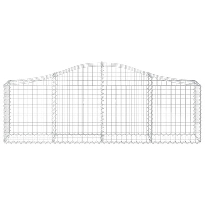 Kosze gabionowe, 2 szt, 200x30x60/80 cm, galwanizowane żelazo