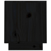 vidaXL Szafka pod TV, czarna, 70x34x40 cm, lite drewno sosnowe
