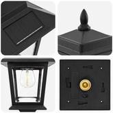 Zestaw Lamp Post with LED Bulb 2 szt. Czarny 16 x 16 x 156 cm