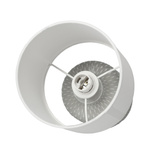Lampka nocna Iner szara ceramiczna z abażurem Candellux