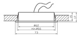 Oprawa schodowa kwadratowa złota satynowa G4 MS-05 Candellux 2208140