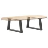 Nogi do stolika kawowego w kształcie litery V 2 szt. Antracyt 70x(30-31,3) cm Stal