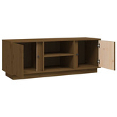 Szafka pod TV, miodowy brąz, 110x35x40,5cm, lite drewno sosnowe vidaXL