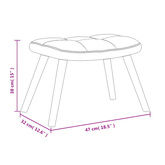 Fotel z podnóżkiem, ciemnoszary, obity aksamitem model standard