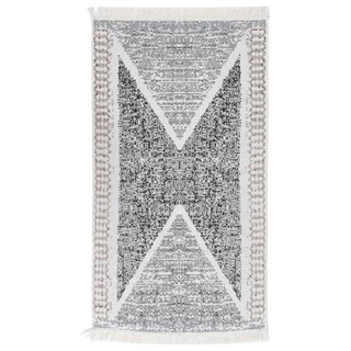 vidaXL Dywan, czarno-szary, 120x180 cm, bawełniany