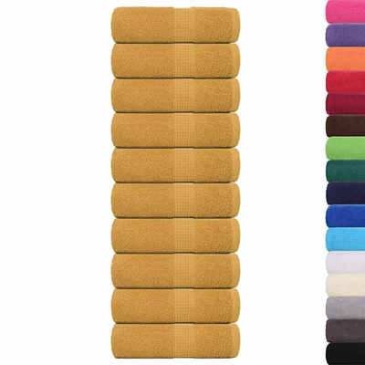Ręczniki gościnne FROGN 10 szt. Złote 30x50 cm 360 g/m?