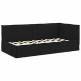 Rama Łóżka Narożnego z Materacem 2 szt. Czarny 80 x 200 cm